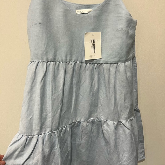 Brand NEW NWT OAK + FORT Tiered Blue Dress - Picture 3 of 9